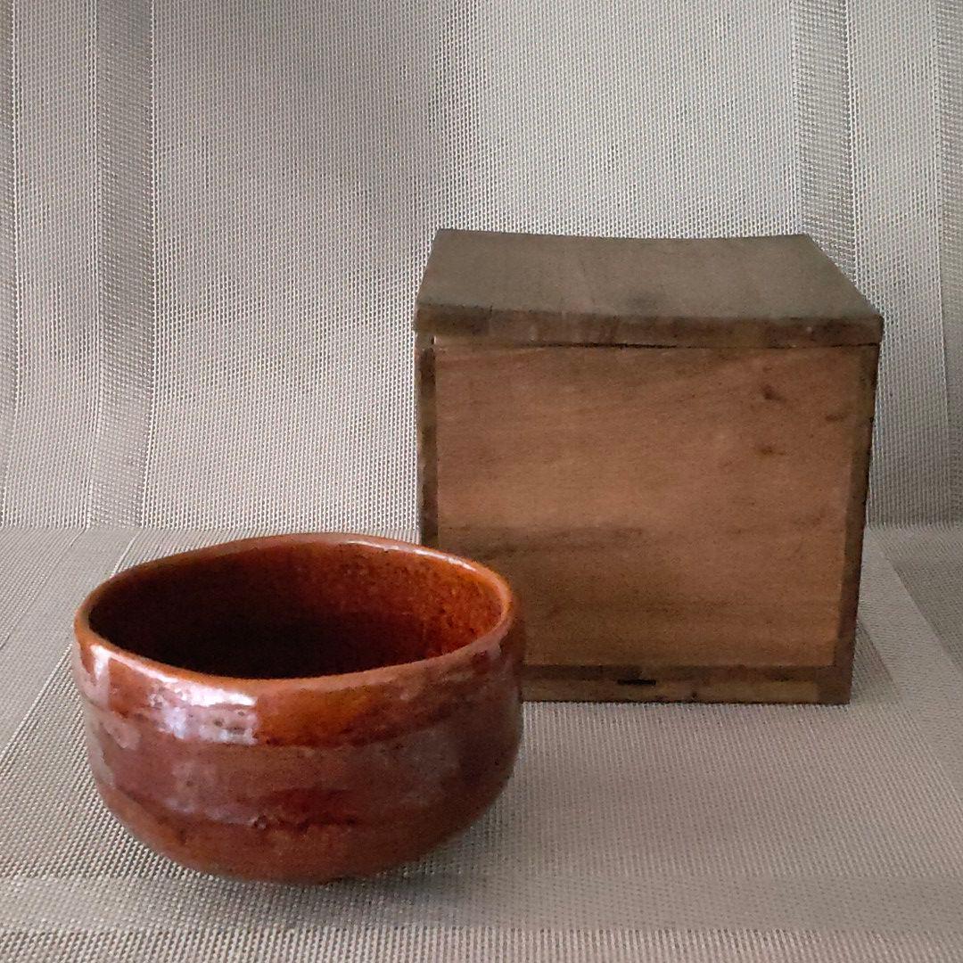 大樋焼　飴釉　茶碗