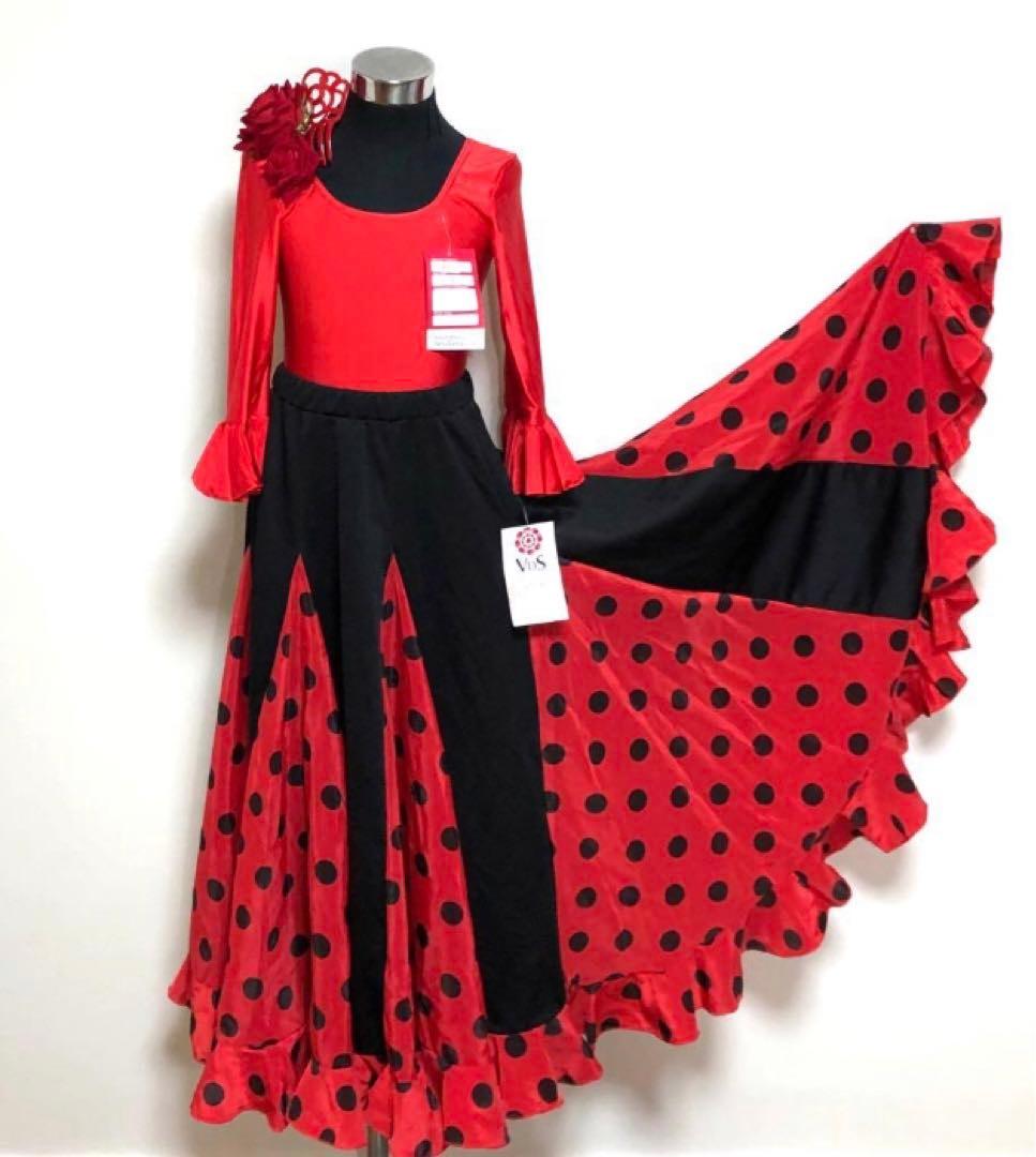 【処分価格】スペイン直輸入★8歳用セットアップ　赤黒ドット