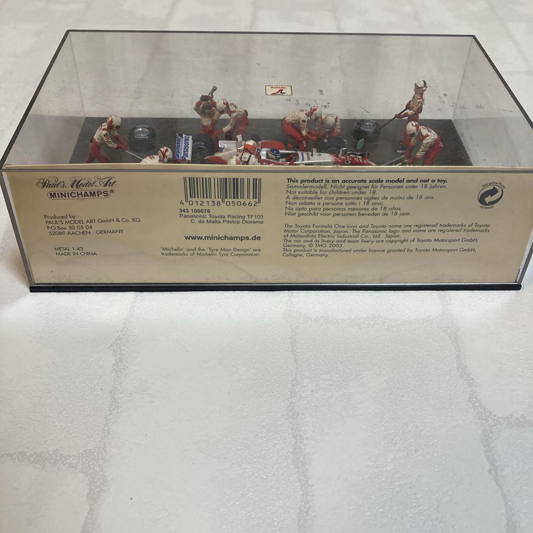 ミニチャンプス トヨタF1 ピットジオラマ ダ・マッタ 1:43中古品