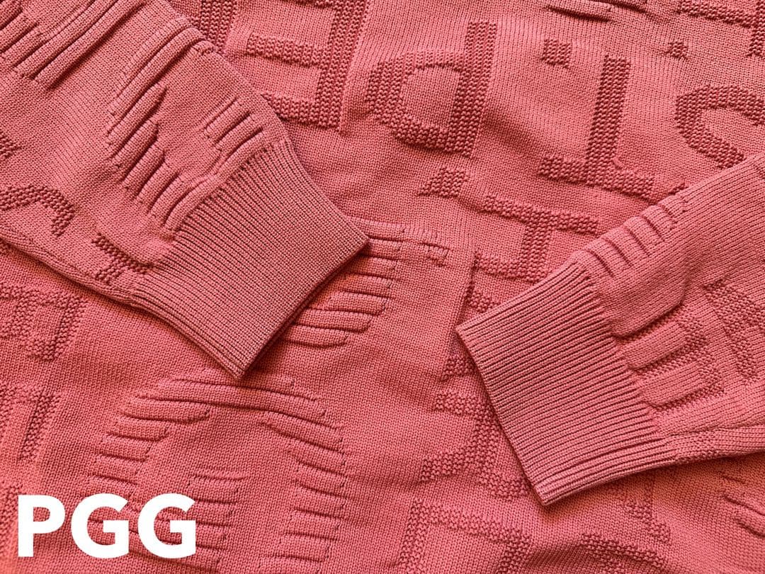 パーリーゲイツ　PGG ニット　サイズ５　メンズ　ピンク