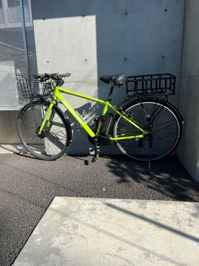 宮城県発ブリヂストンTB1e電動アシスト自転車 カゴ付き