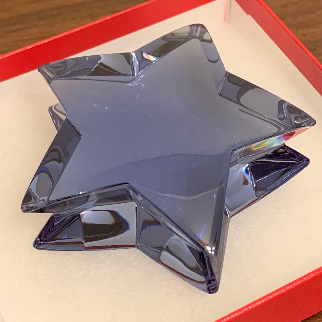 ⭐️未使用⭐️バカラ⭐️ザンザンスター⭐️ブルー⭐️青⭐️星⭐️クリスタル⭐️レア⭐️箱付き⭐️紙袋