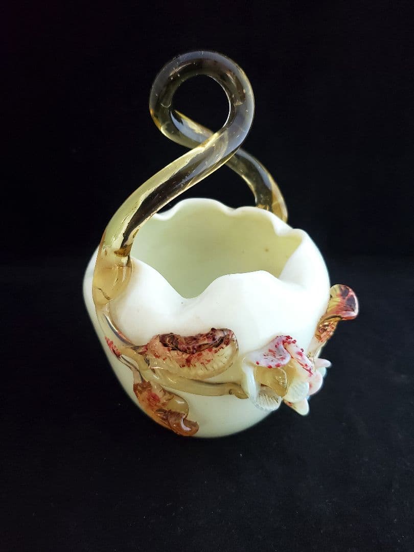 アンティーク ミルクガラス花瓶 19世紀前後 英国製