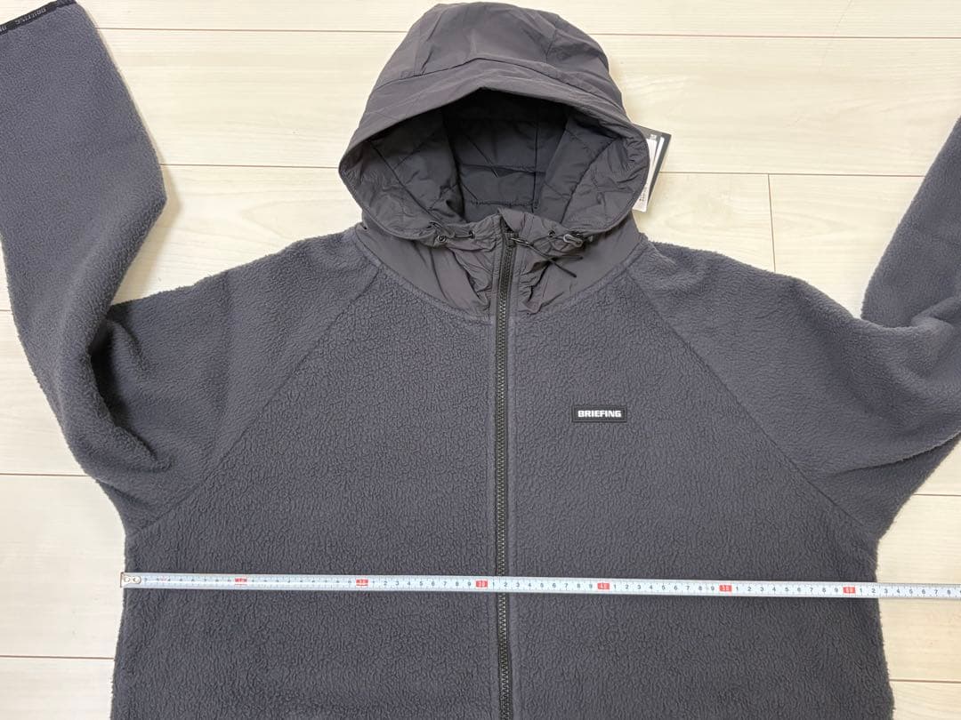 未使用)ブリーフィング ゴルフ メンズ フリースパーカー サイズL グレー