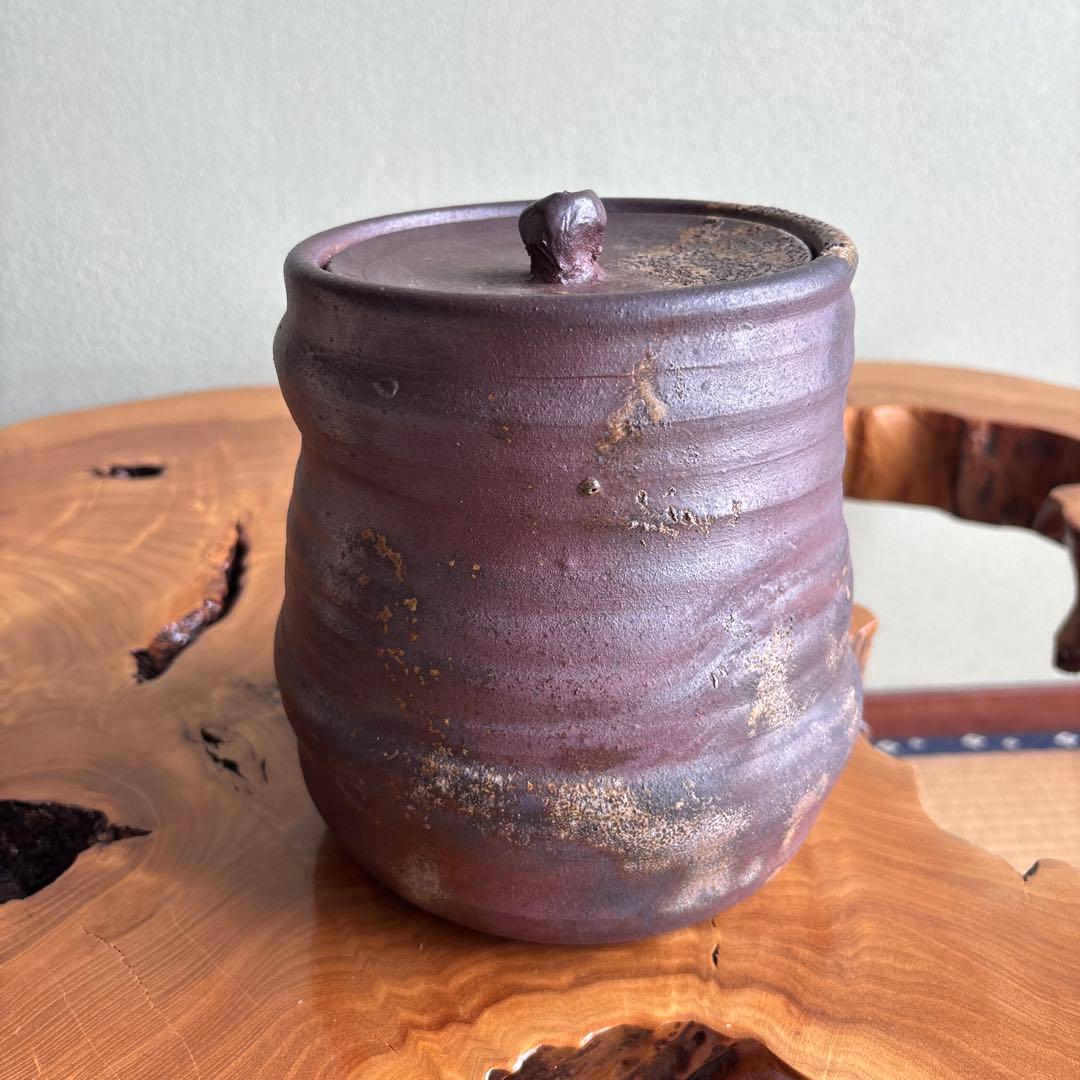 津軽金山焼 松風造 水指 茶道具 共箱