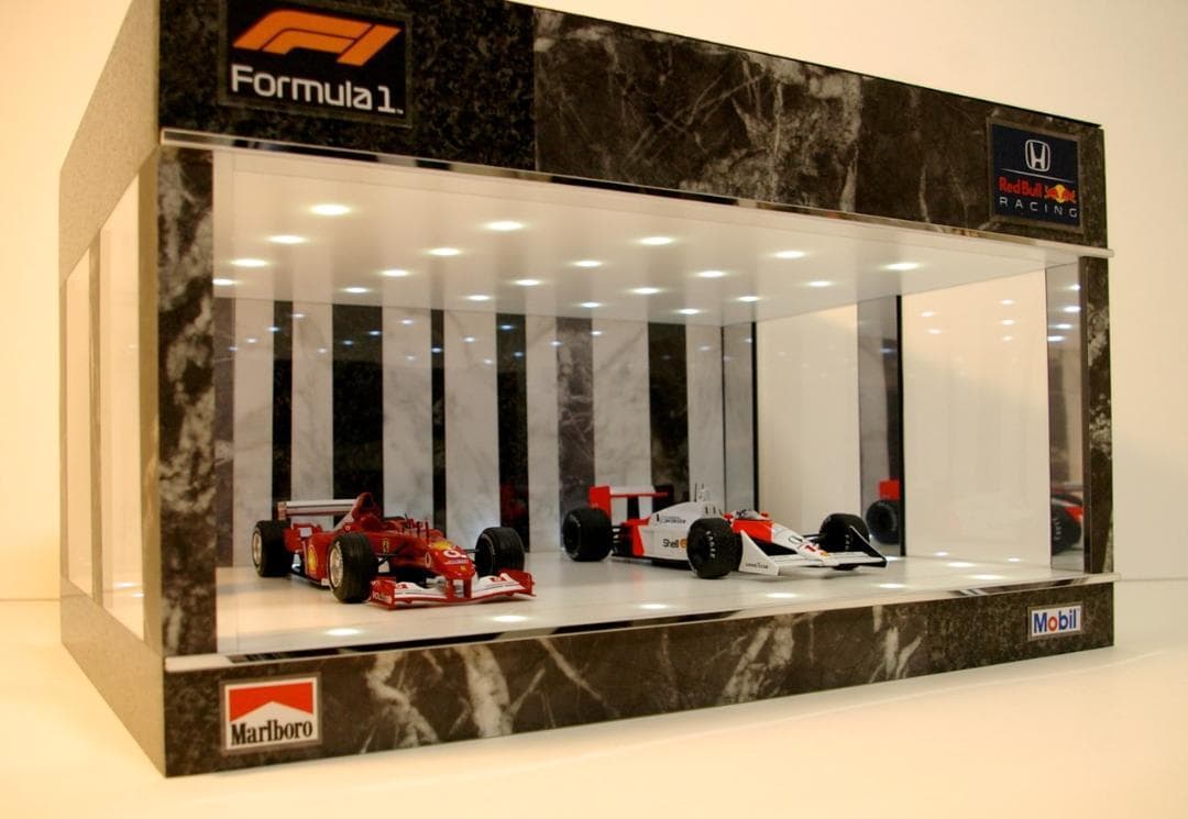 モネ1/18展示可・W&B・ディスプレーBOX/LED40灯・ネオジオラマ