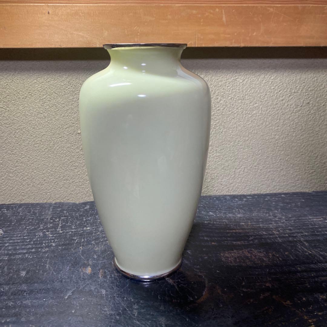 古玩　竹図七宝花瓶