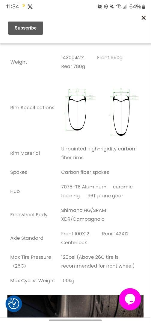 【月末値下げ】CRW CS6575 Disc Wheelset