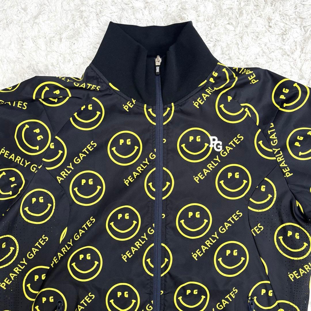 超希少✨パーリーゲイツ タフレックス ドビー ブルゾン PGスマイル ネイビー