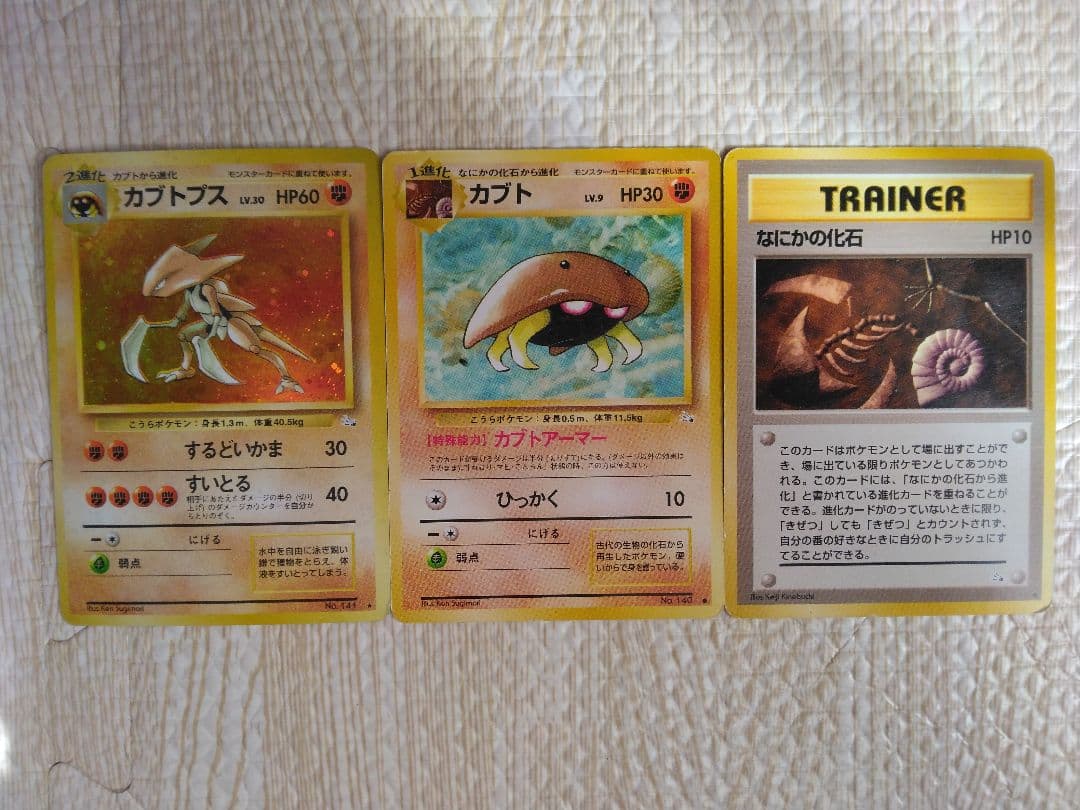 なにかの化石⇒進化:プテラ、カブトプス、オムスター★第3弾拡張パック 化石の秘密