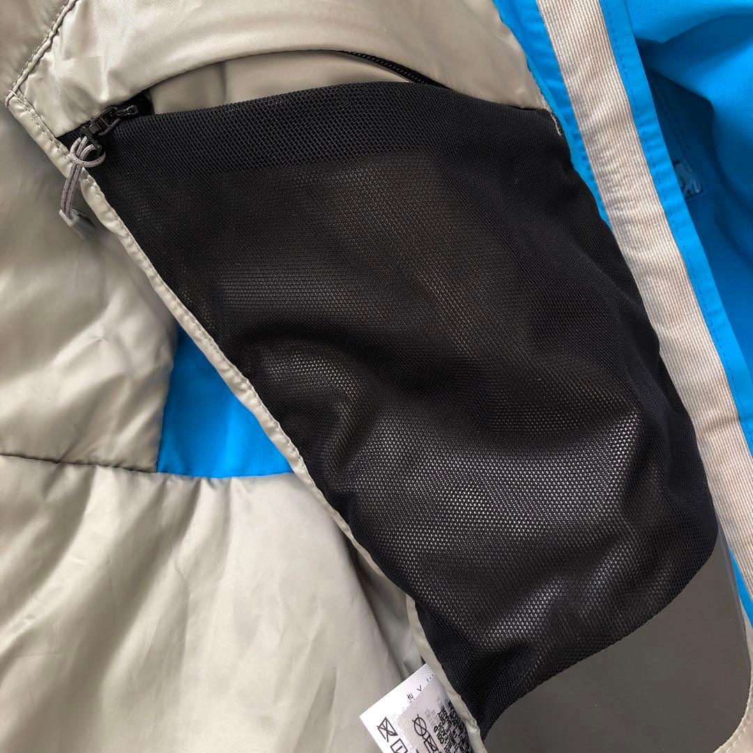 モンベルMストームパーカー青メンズ男性スキー防寒スノボー雪