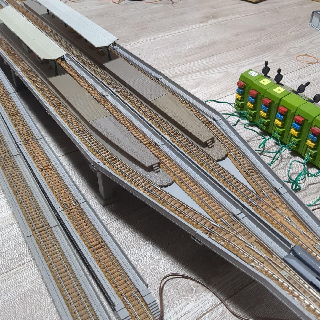 複線立体交差、高架駅レールセット