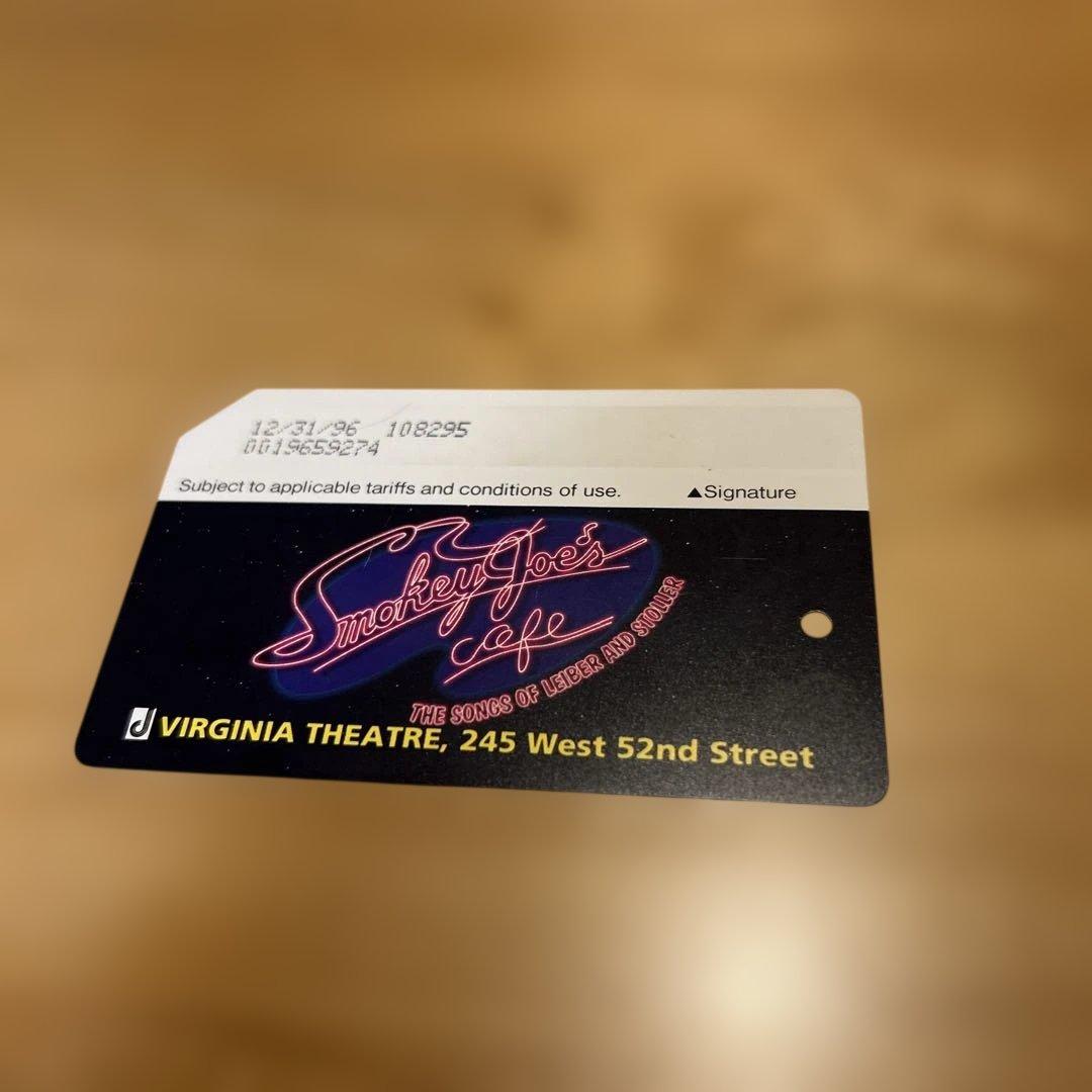 使用済ニューヨーク地下鉄メトロカード　ブロードウェイミュージカル広告　ビンテージ