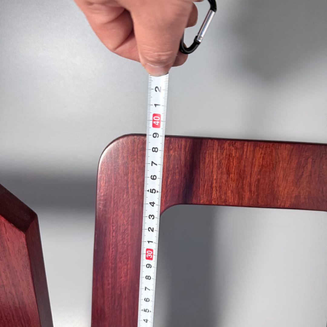 高級皿立て　2点　大皿用　尺皿以上　展示　天然木　職人手作り