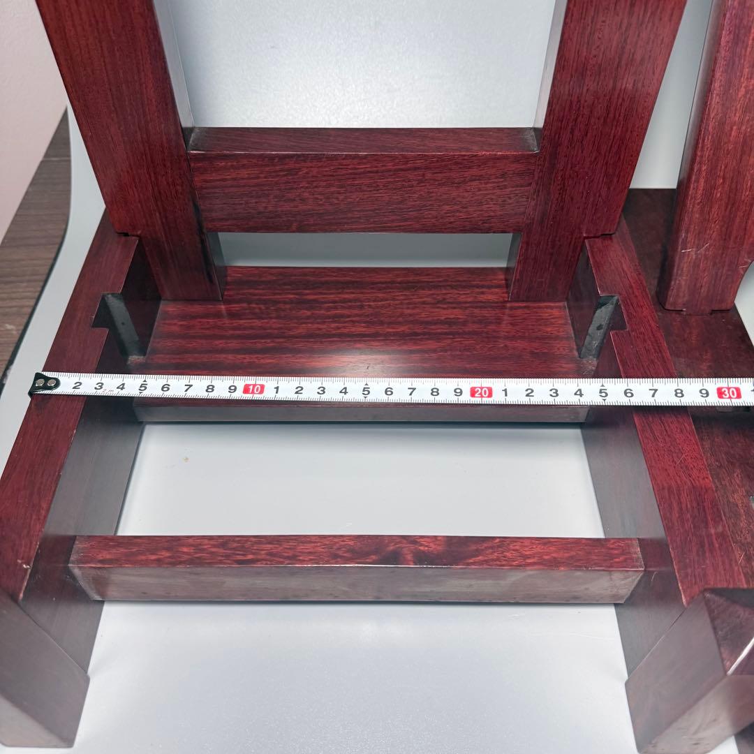 高級皿立て　2点　大皿用　尺皿以上　展示　天然木　職人手作り