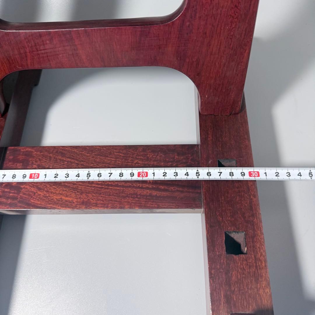 高級皿立て　2点　大皿用　尺皿以上　展示　天然木　職人手作り