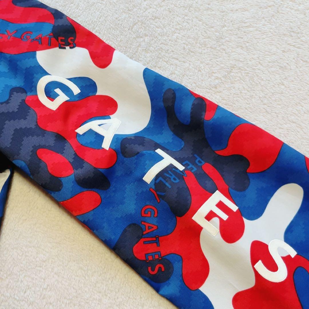 極美品　パーリーゲイツ　蓄熱　スニード　迷彩　カモフラージュ　XL　サイズ６　青