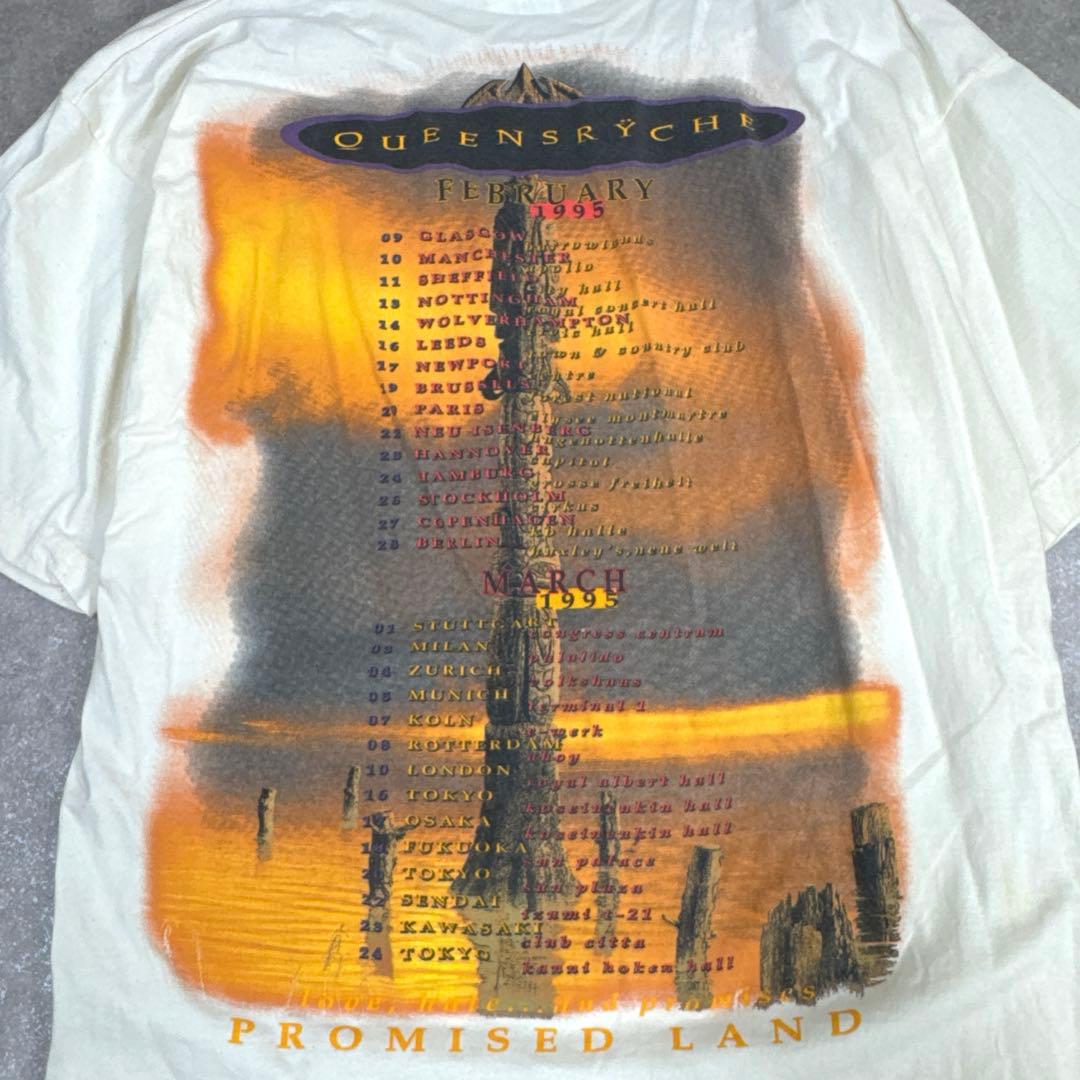 希少 90S QUEENSRYCHE ヴィンテージ バンドTシャツ 当時物 L