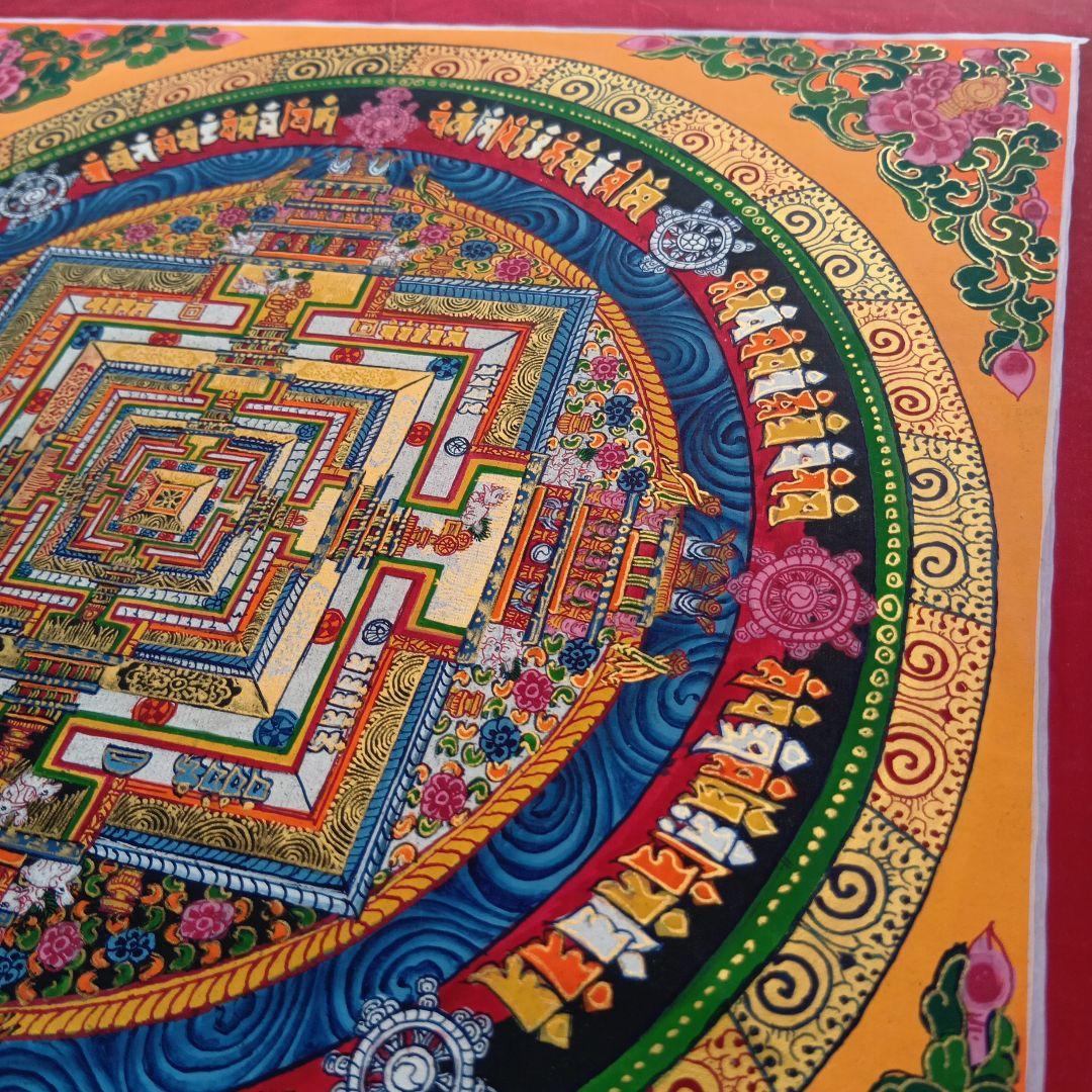 カーラチャクラ ・マンダラ　ネパール製　肉筆