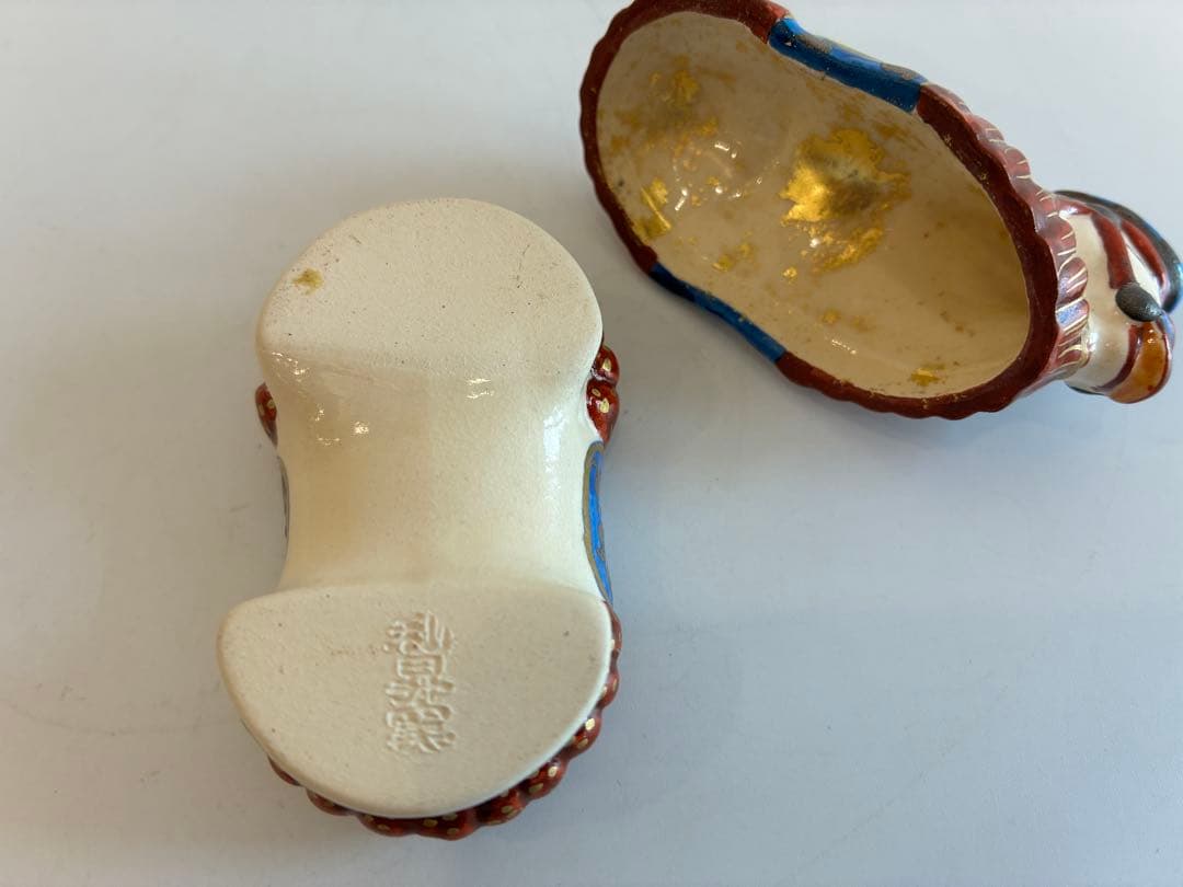 ラスト1！！新春干支午年　馬形 香合 陶器製　加藤利昇窯作