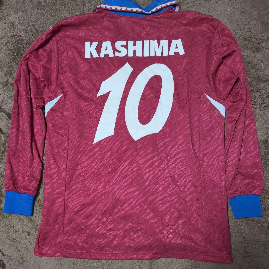 アントラーズ９３/９４開幕前後のジーコ Oサイズ 赤青 10番中古