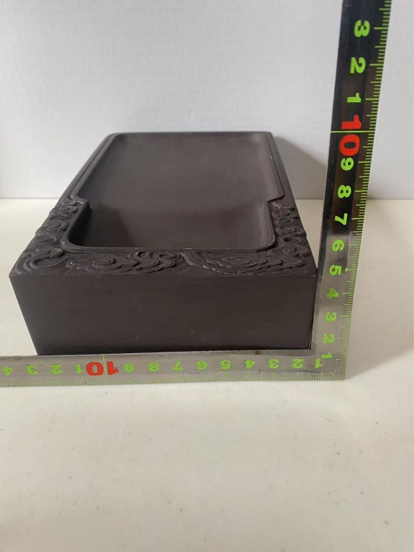 中国 端渓硯 古玩溪硯 旧上麻子坑 長方型特厚高級品硯端溪硯 麻子坑書書道