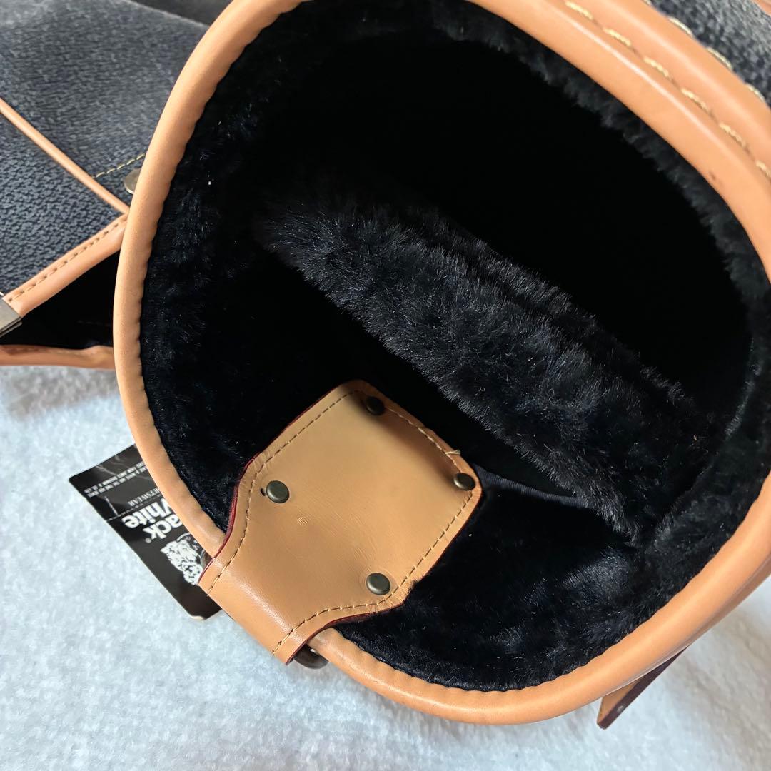 デッドストック貴重Black & White キャディバッグ 本革　7型