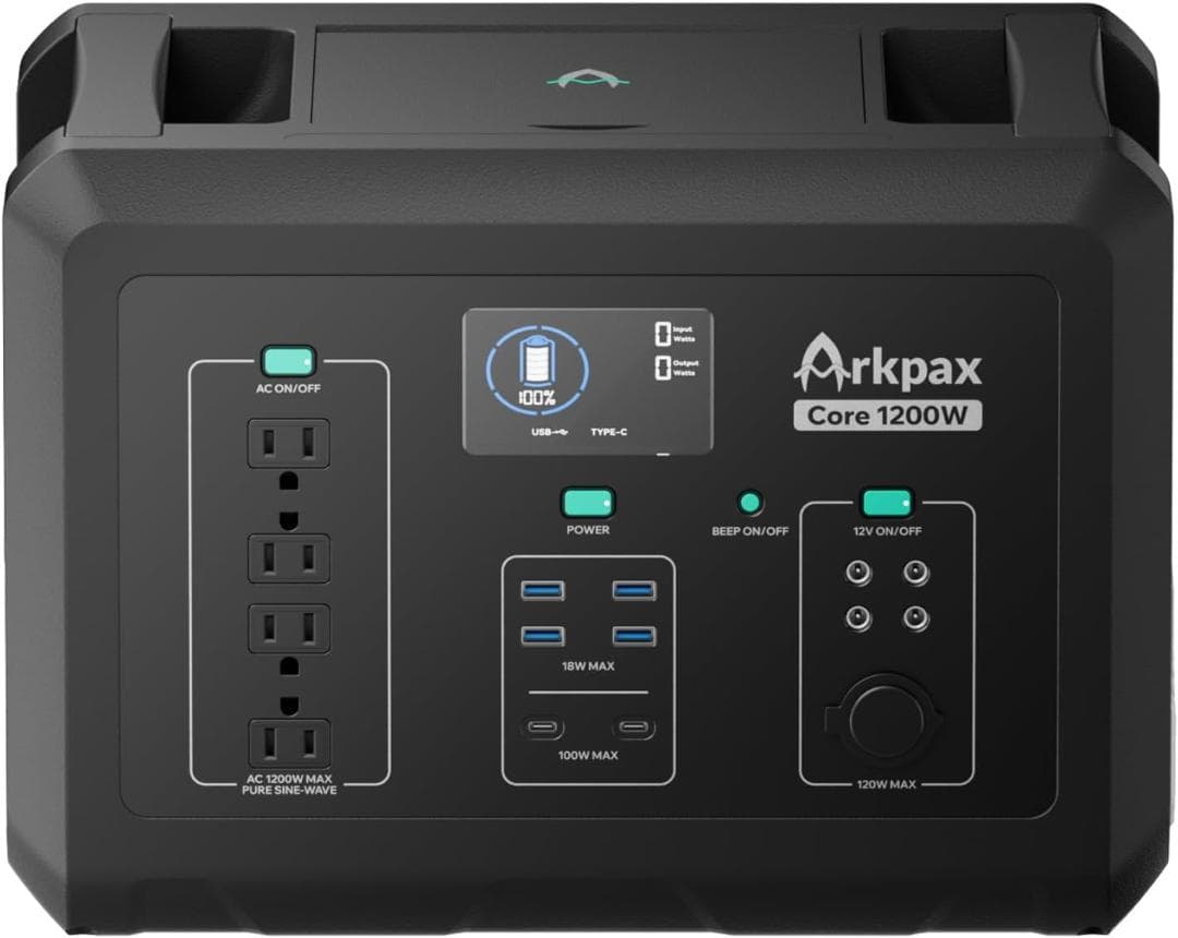 【新品】Arkpaxポータブル電源 容量1024Wh 出力1200W UPS機能