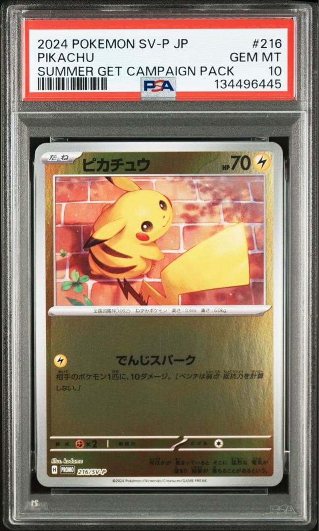 【PSA10】2024 ピカチュウ プロモ 216ポケカの夏がキタ　ワンオーナー