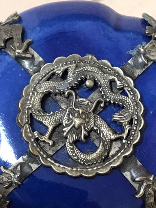 光緒年製　足銀　香合？　時代本物