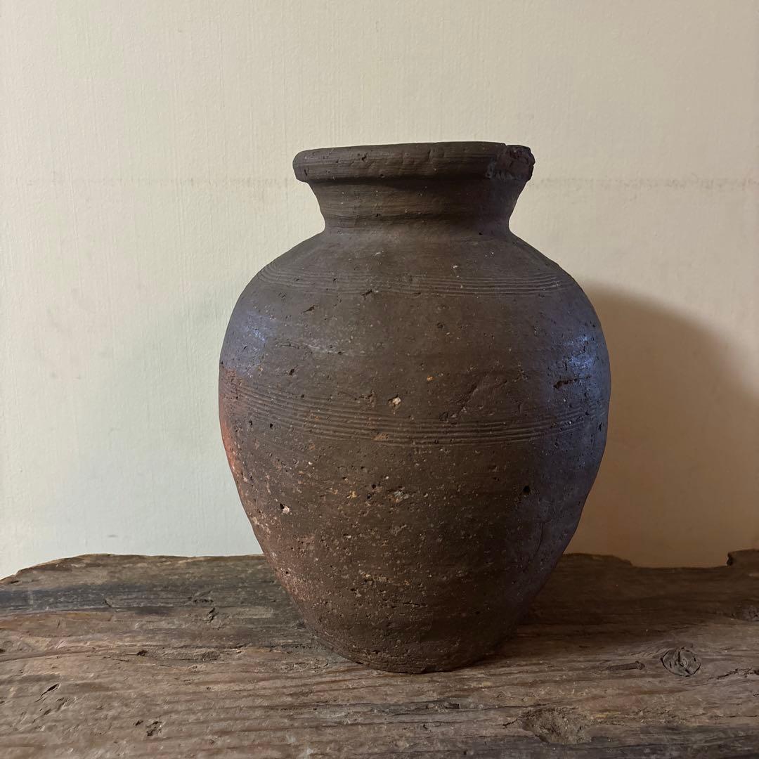 古備前壷　室町時代頃　古丹波　古越前　古信楽　瀬戸　骨董　花器　古陶磁　検:李朝