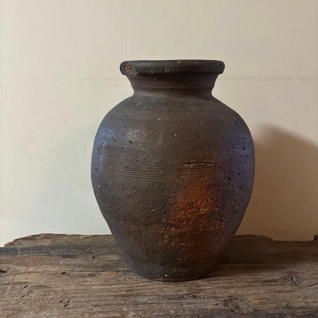 古備前壷　室町時代頃　古丹波　古越前　古信楽　瀬戸　骨董　花器　古陶磁　検:李朝