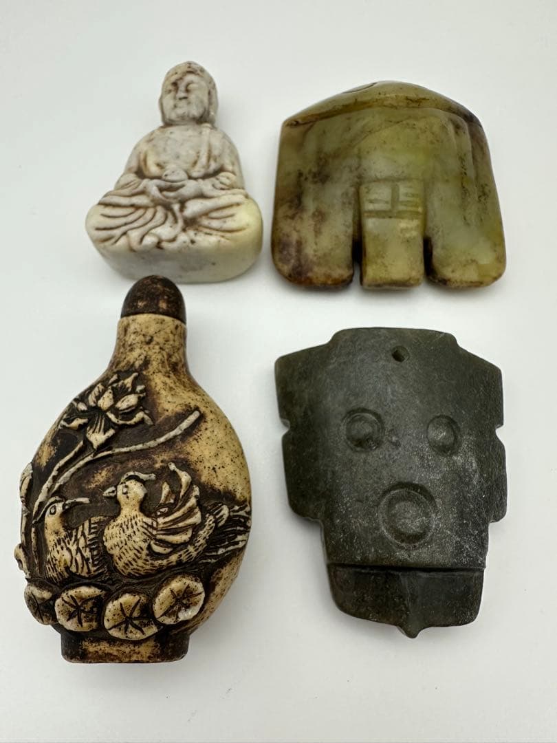 【中国古美術 】紅山文化 大型古玉璧 旧蔵 置物 巻珠戦漢古玉 旧藏品 合計9点