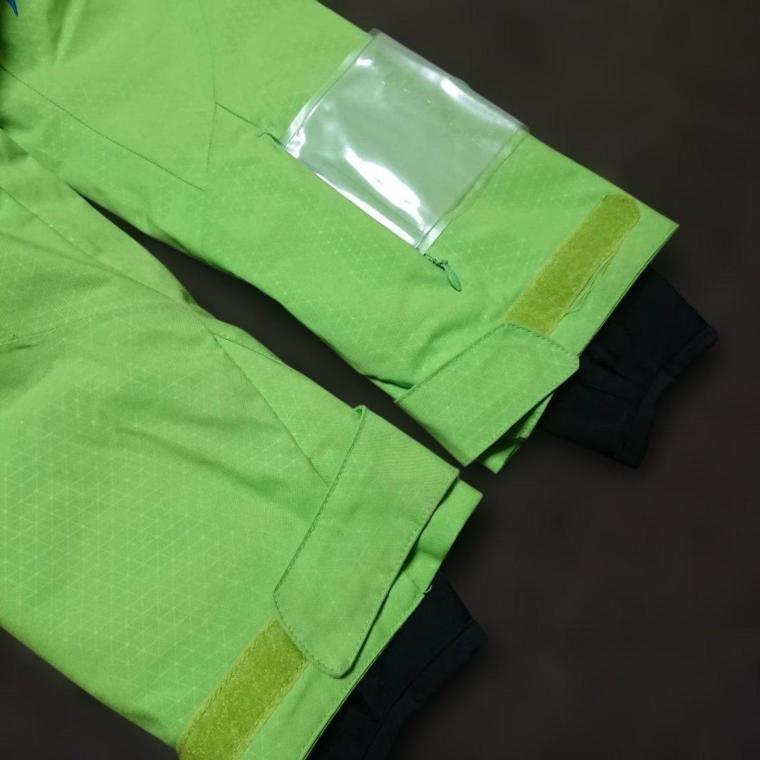 送料無料【PHENIX】小さいサイズ 黄緑×青 スキーウェア上下まとまSS/SS