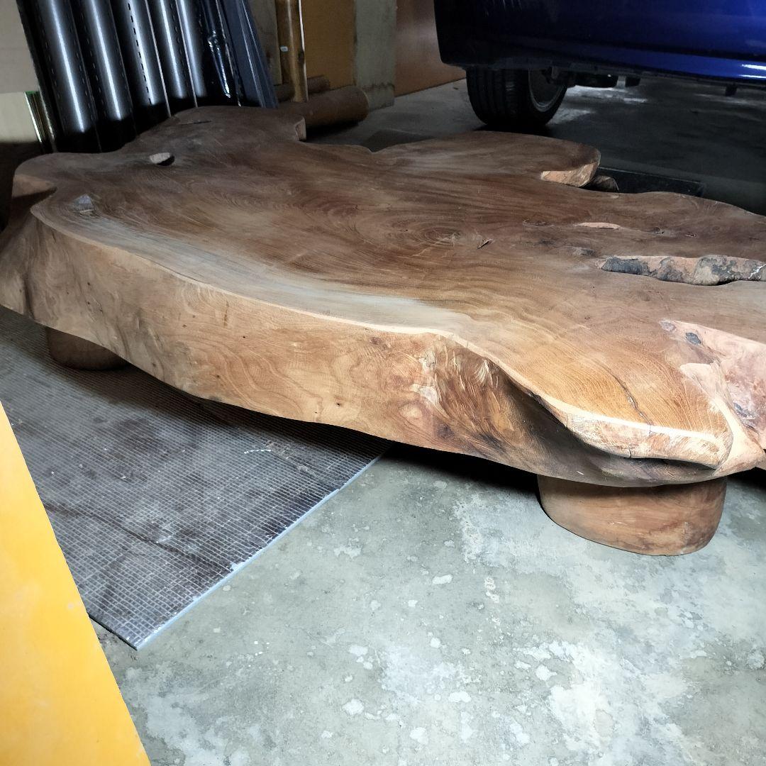 希少な一枚板★佐渡のけやき無垢材ローテーブル