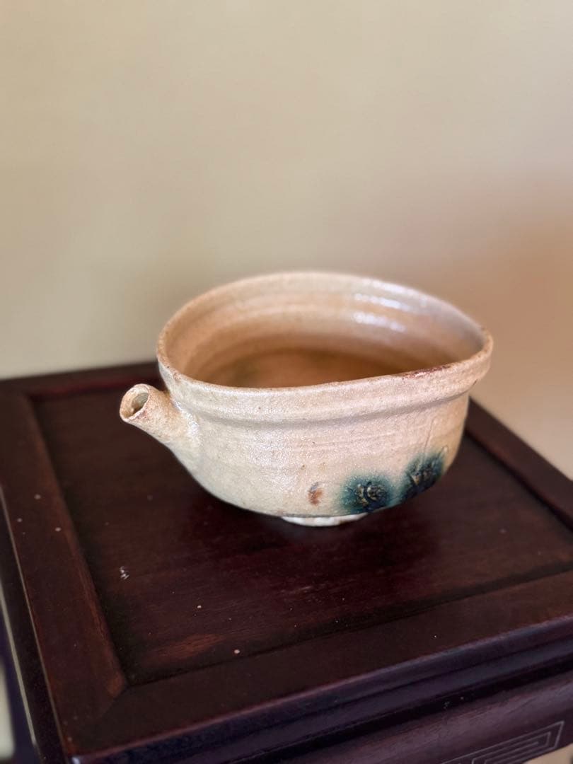 鈴木都　黄瀬戸片口　桃山茶陶