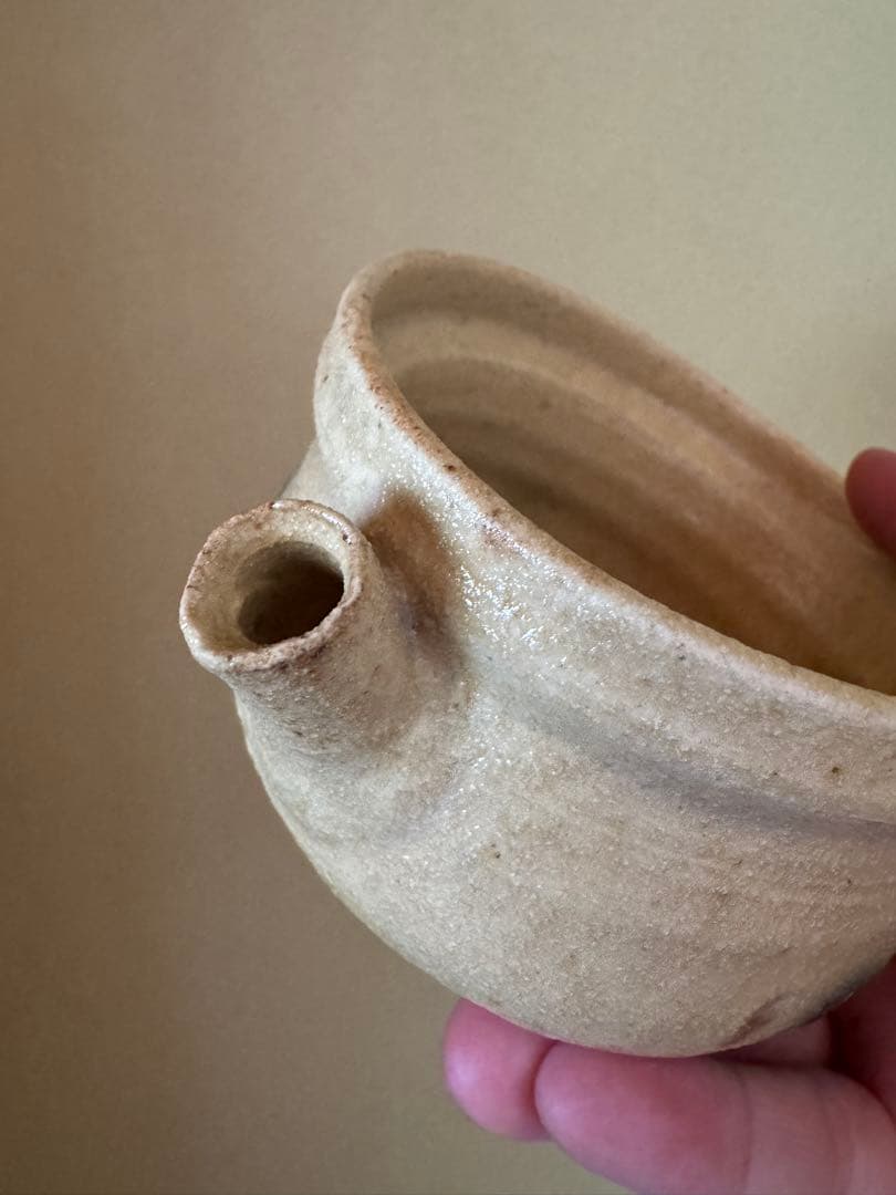 鈴木都　黄瀬戸片口　桃山茶陶