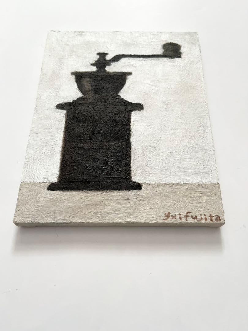 油彩画　コーヒーミル