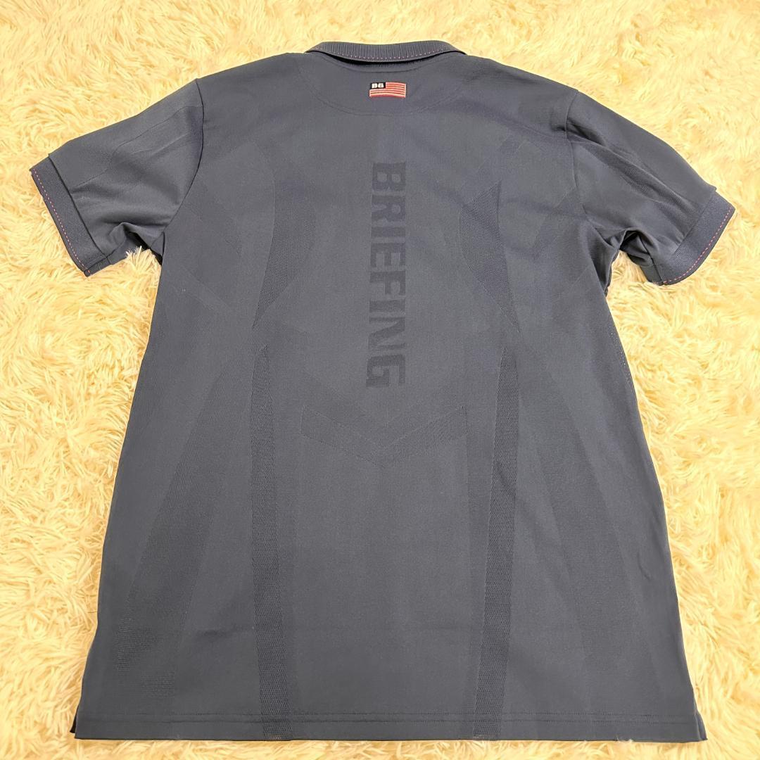 ブリーフィング ゴルフウェア ラッセルメッシュデザイン ポロシャツ ネイビー L