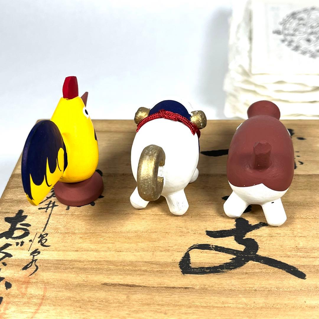 ★入手困難★ おぐら屋　木彫り十二支　干支　手作り　工芸品