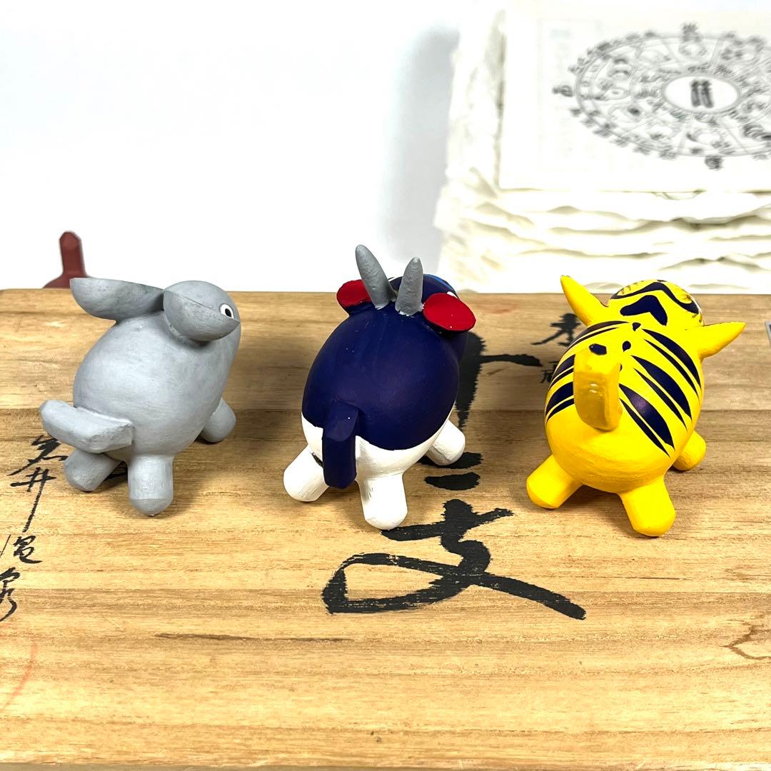 ★入手困難★ おぐら屋　木彫り十二支　干支　手作り　工芸品