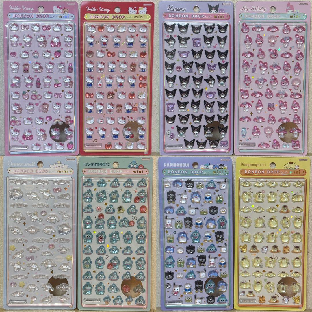 【正規品】ボンボンドロップシール❋サンリオ ミニ&たまごっち❋コンプリートセット