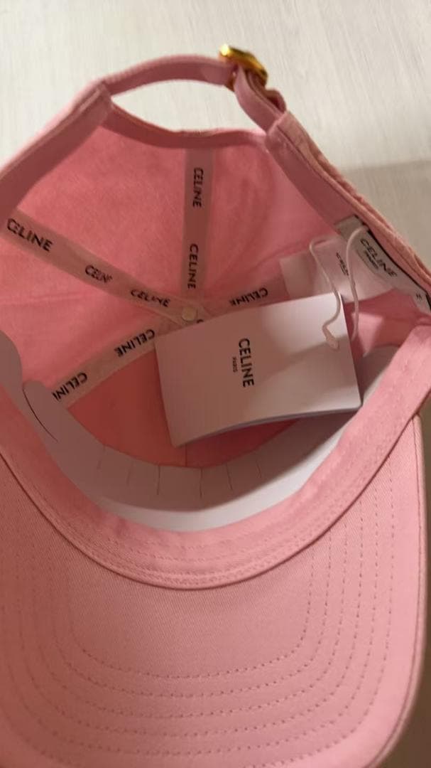 CELINE ピンク ベースボールキャップ セリーヌキャップ