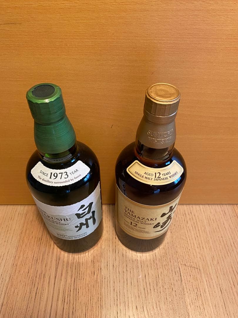 山崎12年・白州ノンエイジ100thラベル