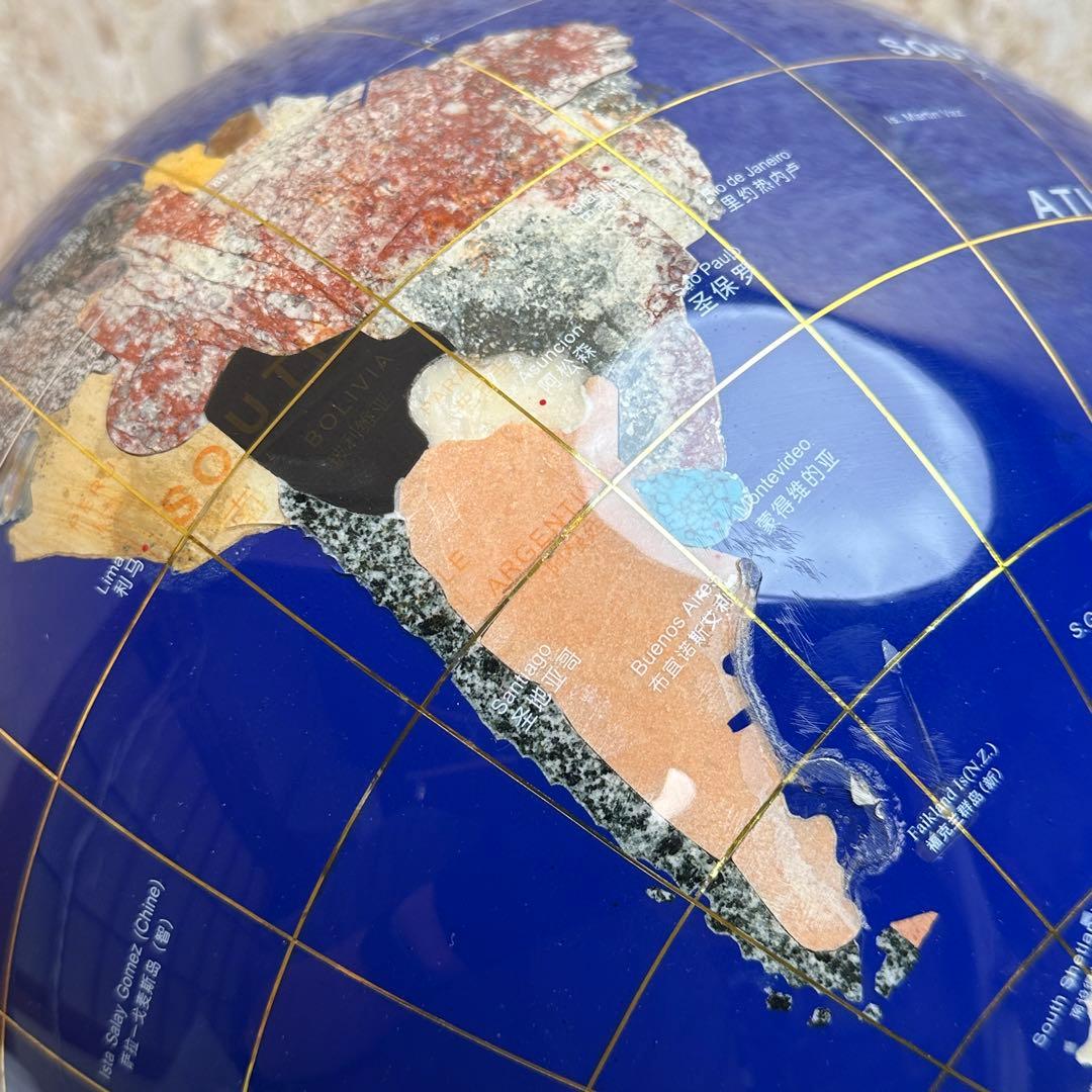 【超希少】天然石 シェル 貝 地球儀 アンティーク コンパス インテリア