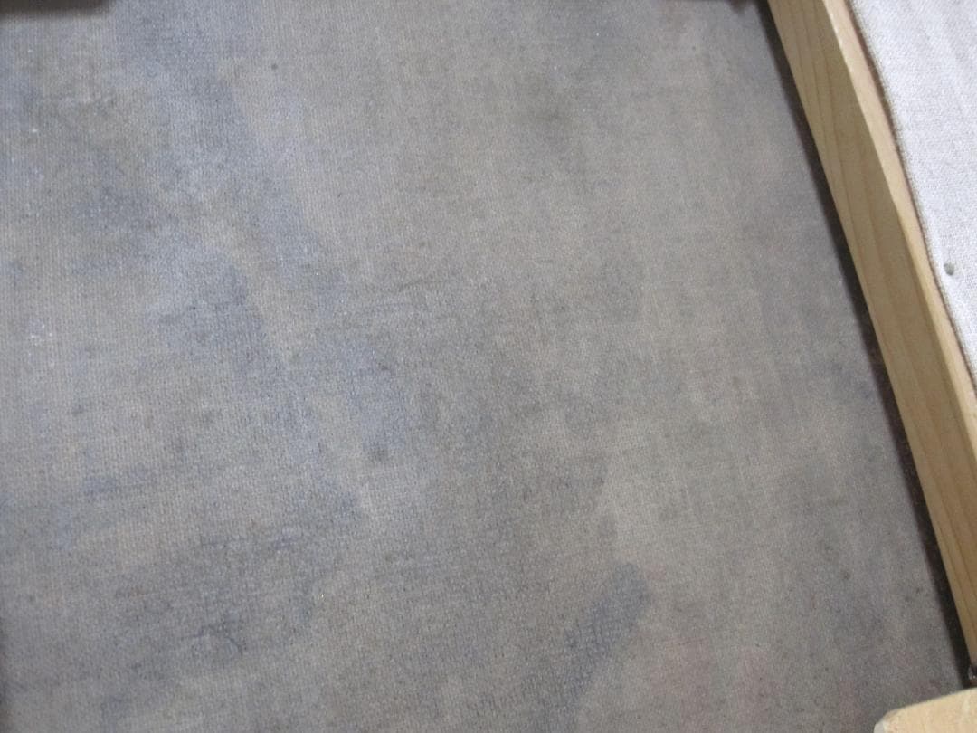 作者不詳 古い油絵 自然 滝 森 年代詳細不明 修復済み