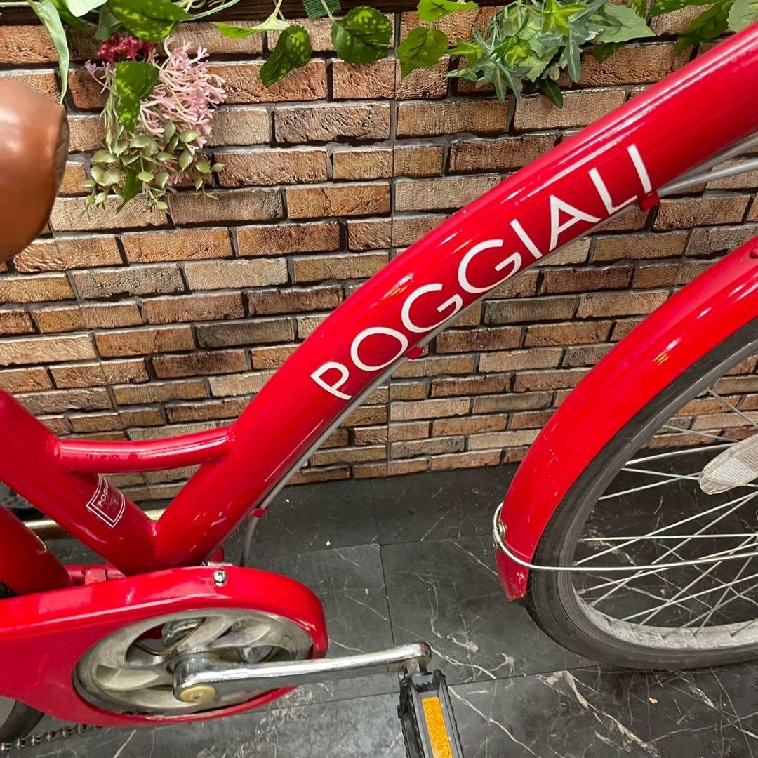 【94】子供用自転車 子供車 POGGIALI レッド 24インチ 変速付き