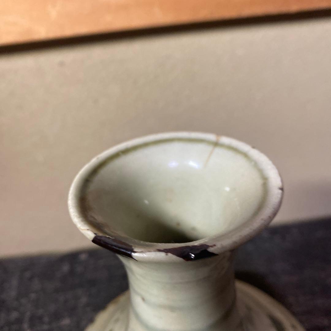 中国古玩　染付徳利17cm12cm