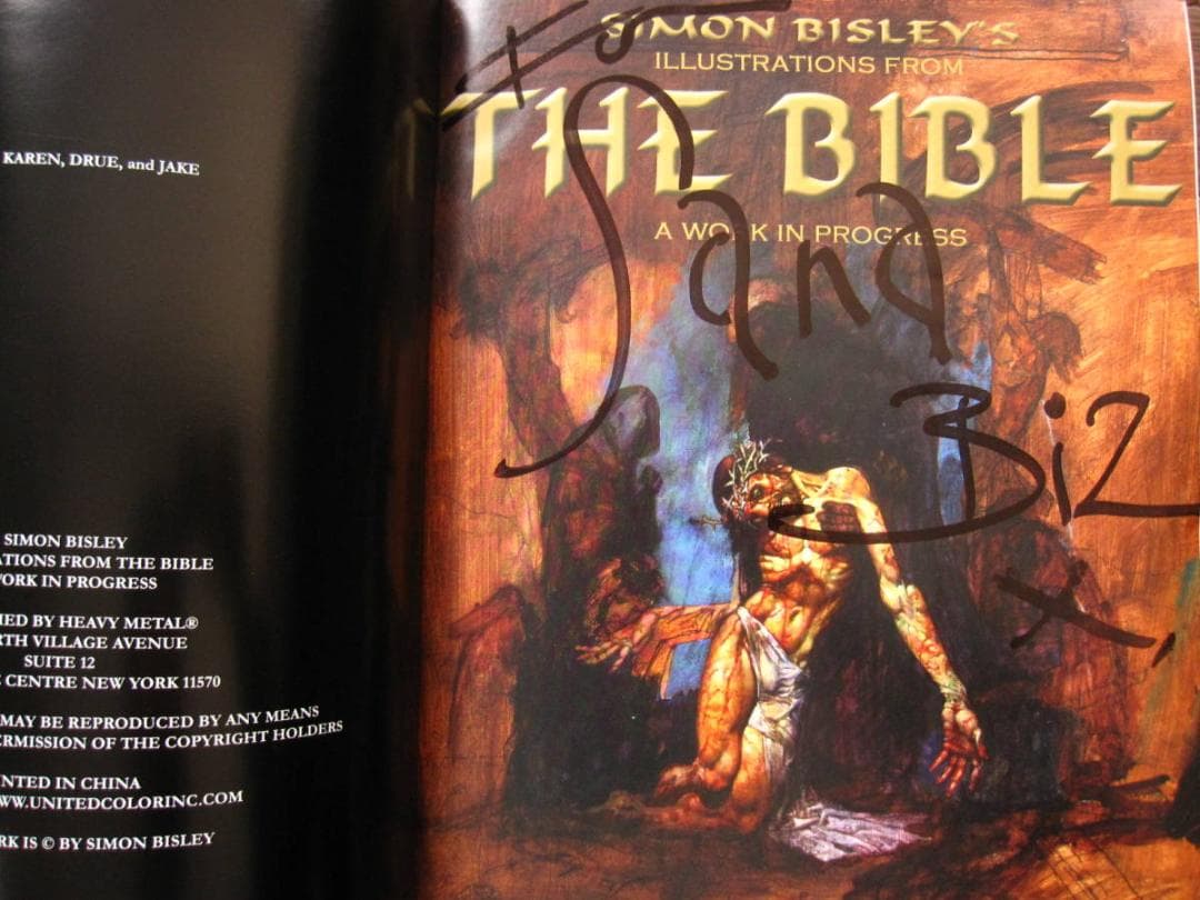 画集　Simon Bisley　サイモン・ビズレー　直筆サイン入り