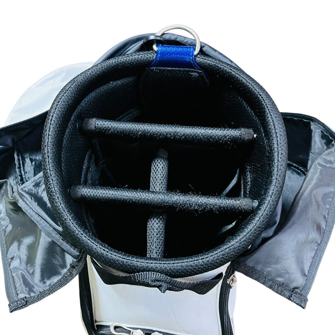 Mizuno ゴルフキャディバッグ 9.5型 ホワイト/ブルー